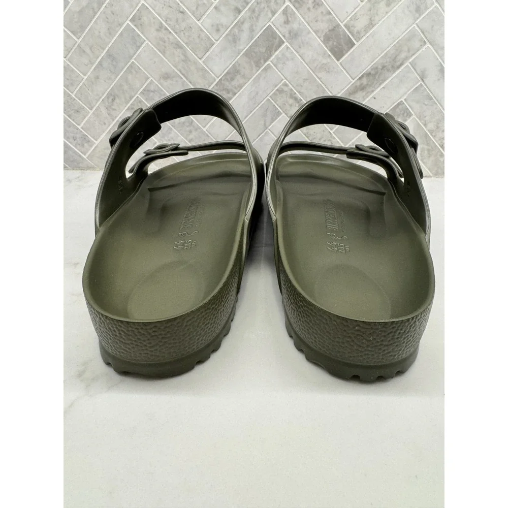 Birkenstock Arizona Essentials EVA Sandals Mens Size 11 44 Khaki Slip On Slides